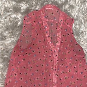 See through button up